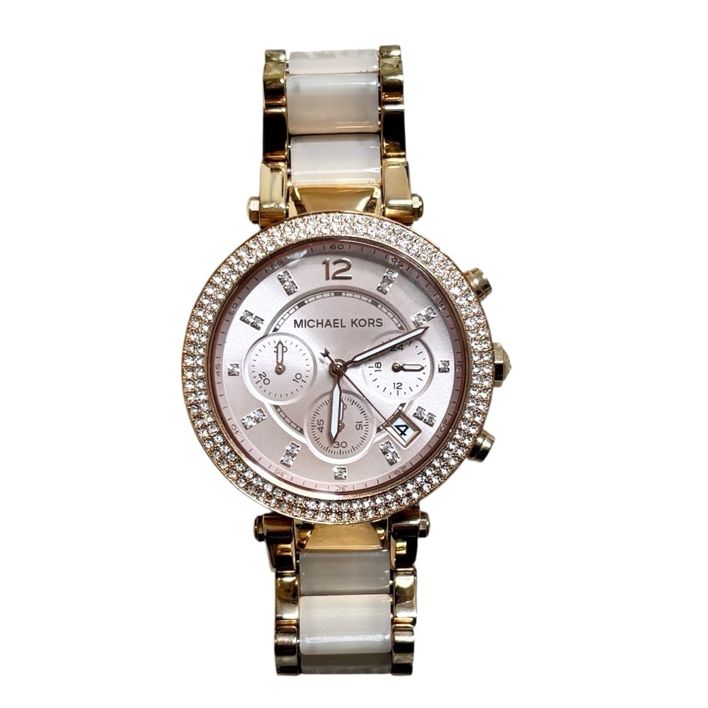 Michael Kors Parker Rose Gold Chronograph Watch (MK-5986)